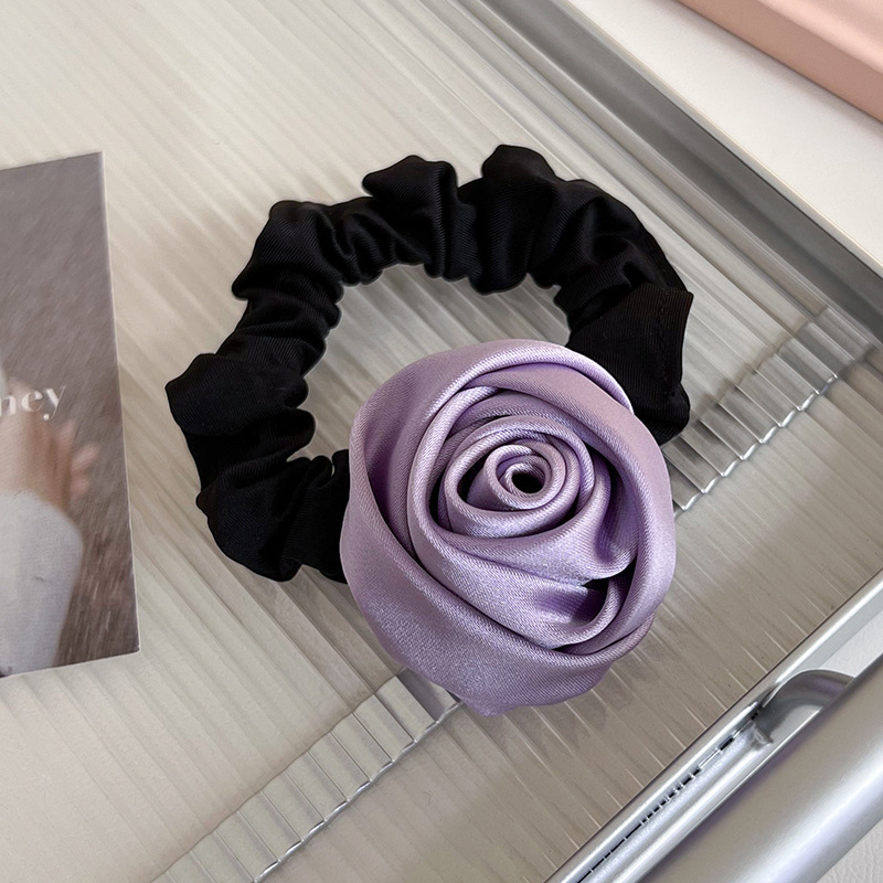 Satin Rose Hair Tie