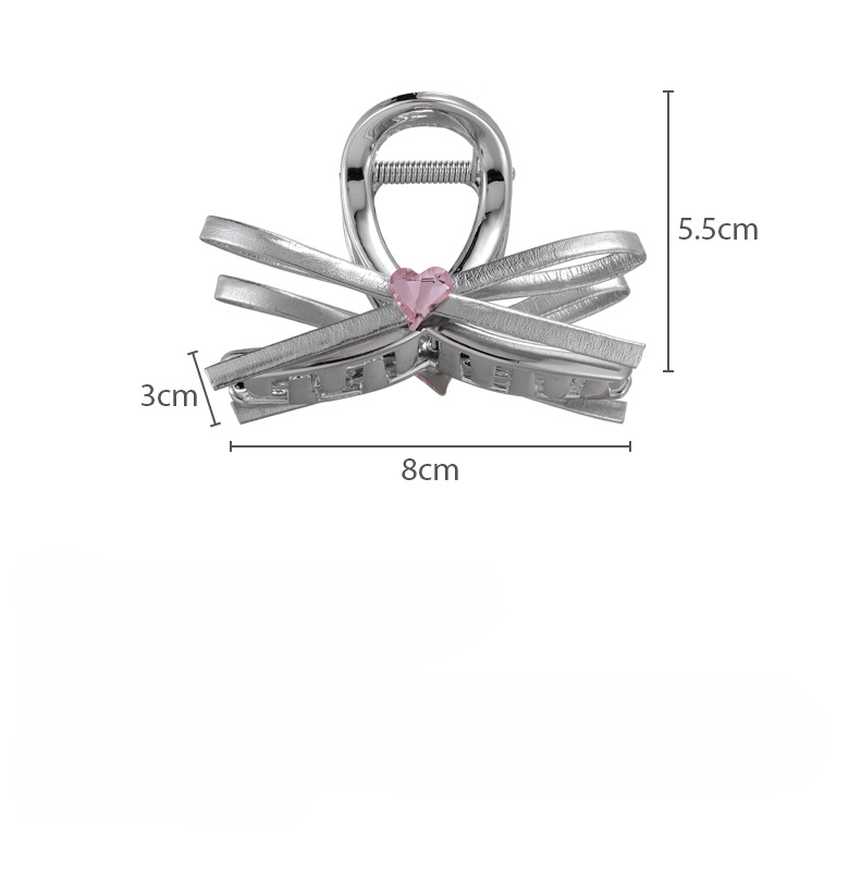 Pente de Cabelo com Laço Prateado