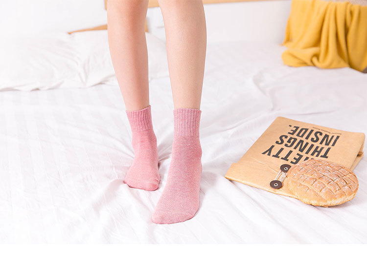 Meias de Algodão Meia Cano para Mulher