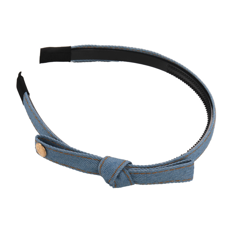 Agravă de Păr Denim Albastră cu Aplică