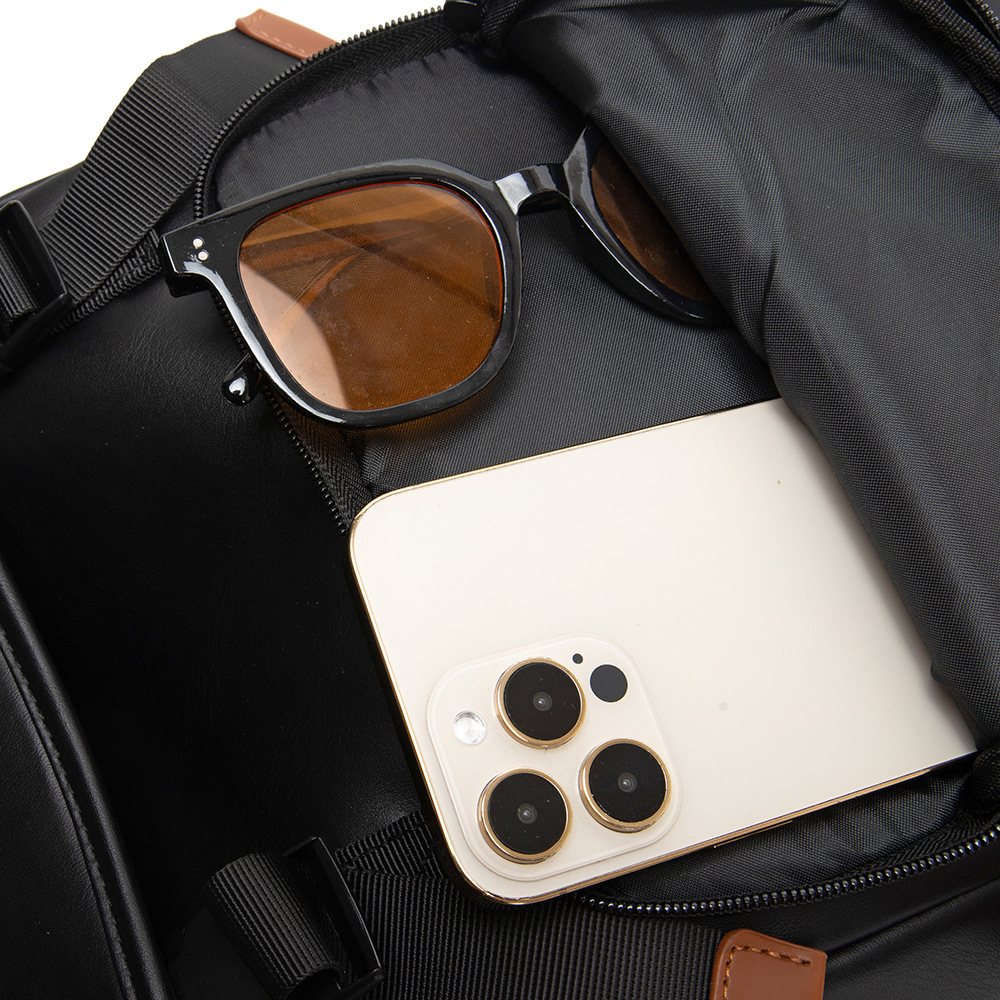 컬러 블록 대용량 노트북 백팩