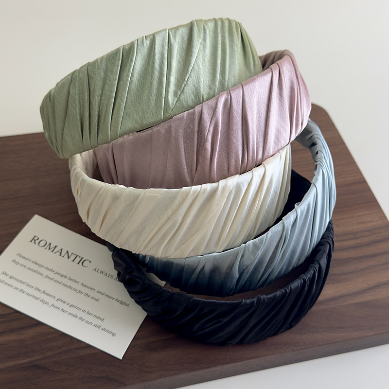 Banda de Păr Plisată din Satin