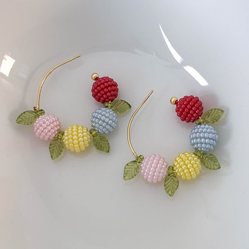 Сережки з малиною