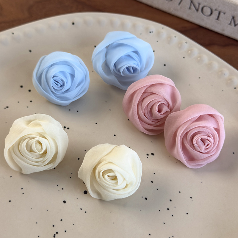 튤립 장미 꽃 귀걸이