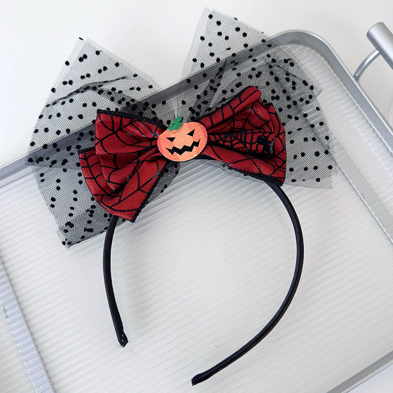 Diadema de Lazo con Calavera de Calabaza