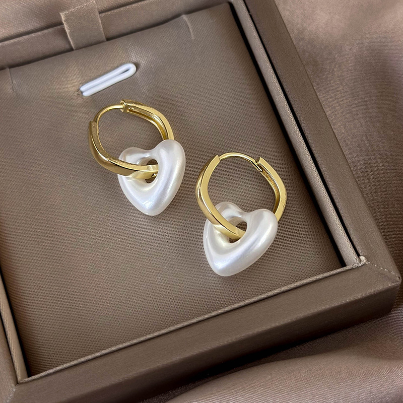 Pendientes de Perlas Corazón