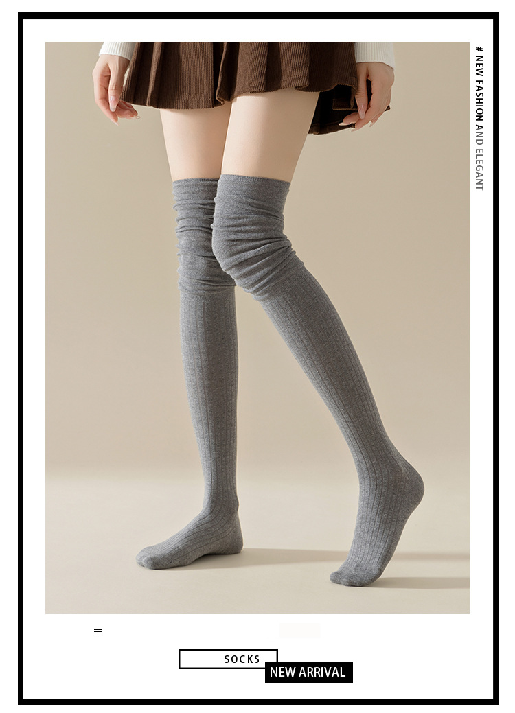 Meias Femininas Acima do Joelho Sem Costura