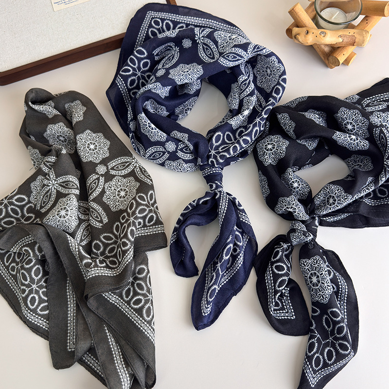 Geometrisches Quadratisches Tuch für Frauen