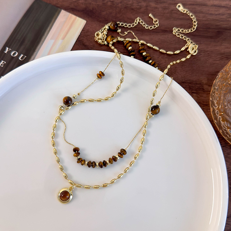 Collier Double Couche Œil de Tigre