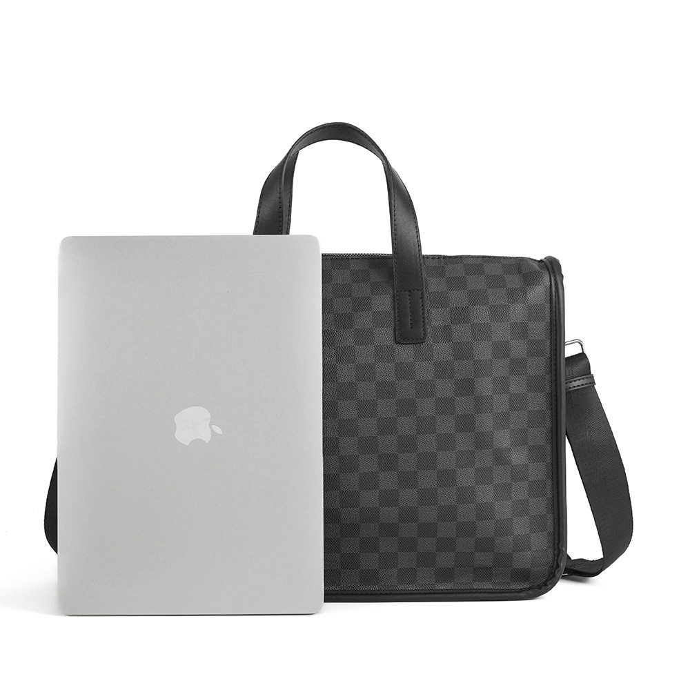 حقيبة كمبيوتر محمول وكتف رجالية منقوشة