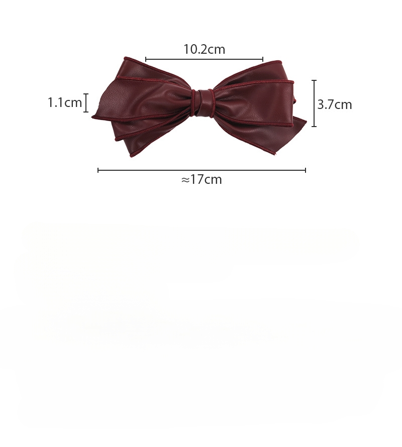 Barrette à Nœud en Cuir