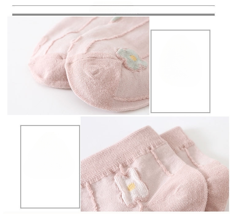 Kaus Kaki No-Show Wanita Motif Bunga