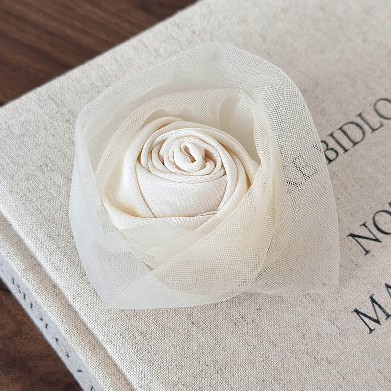 Satinros Hårklämma och Hårsnoddsset