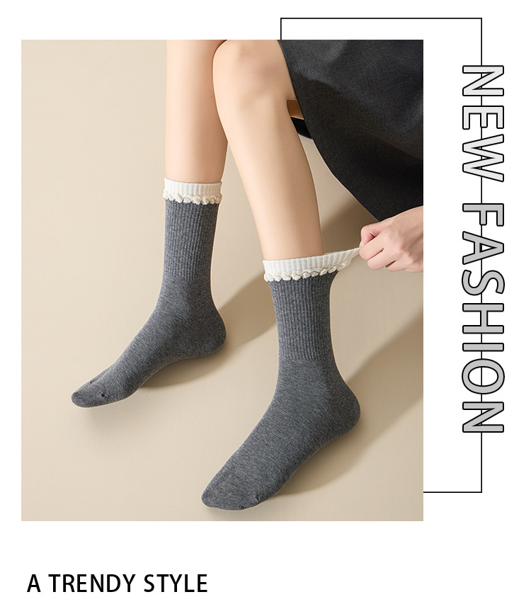 Meias Cano Médio com Barra Bolha