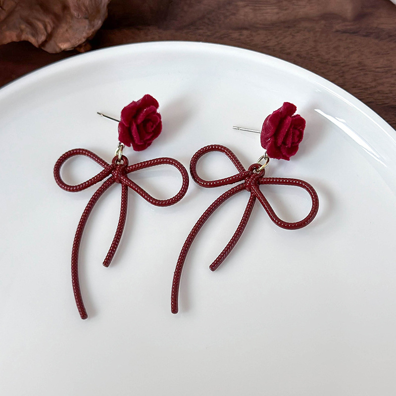 Rose Bow Earrings