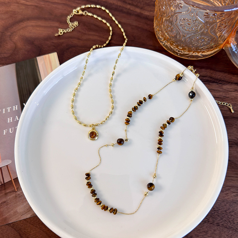 Collier Double Couche Œil de Tigre