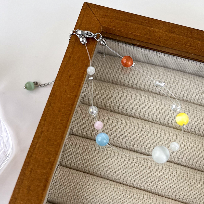 Bracciale con Pietra Occhio di Gatto e Perline