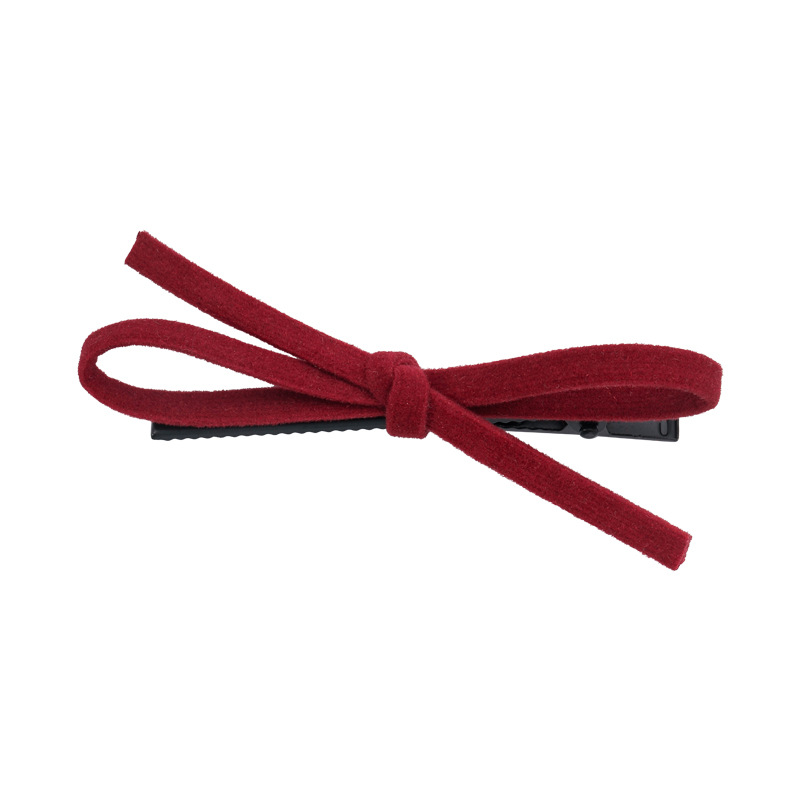Suede Bow Hair Clip