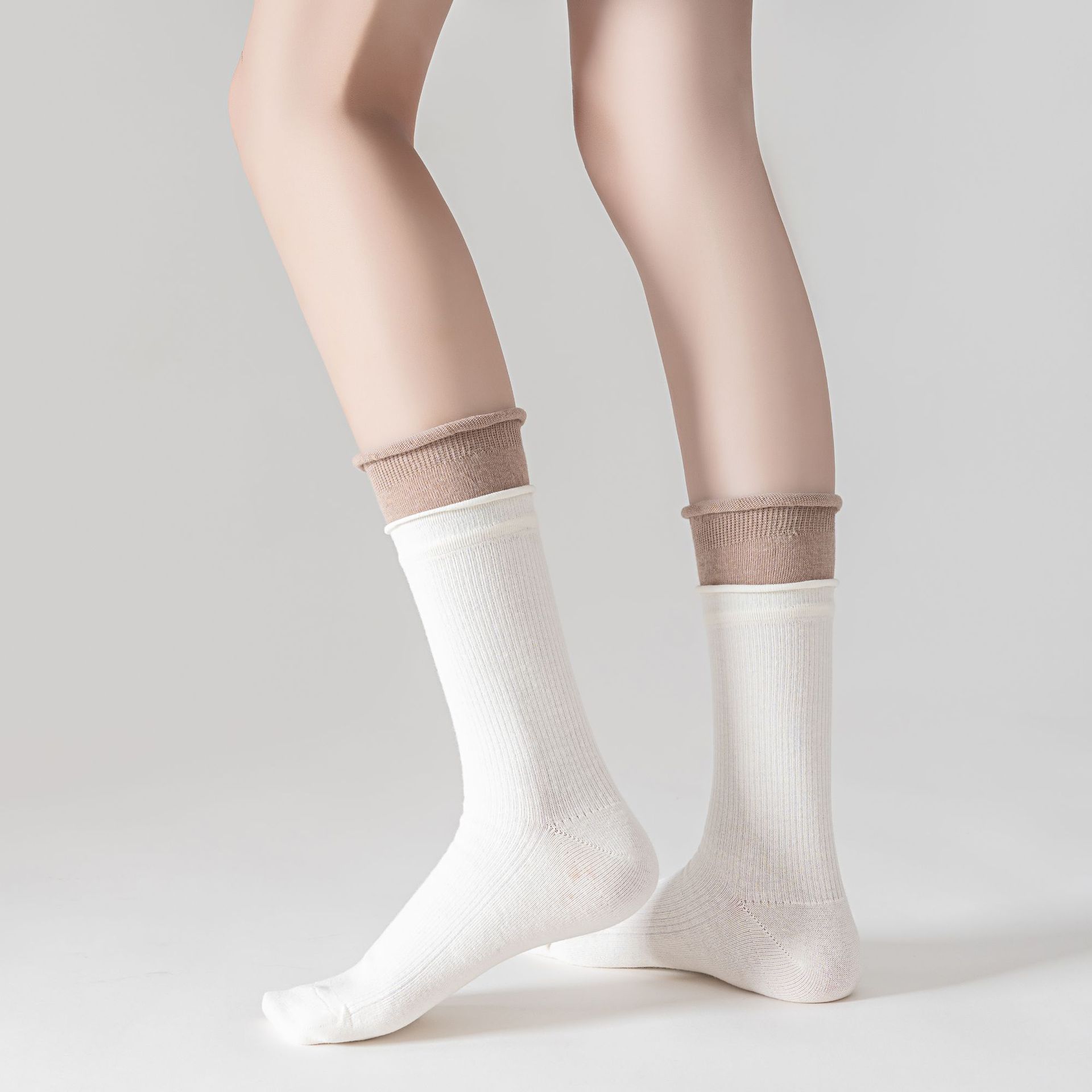 Meias Meia Cano Color-Block