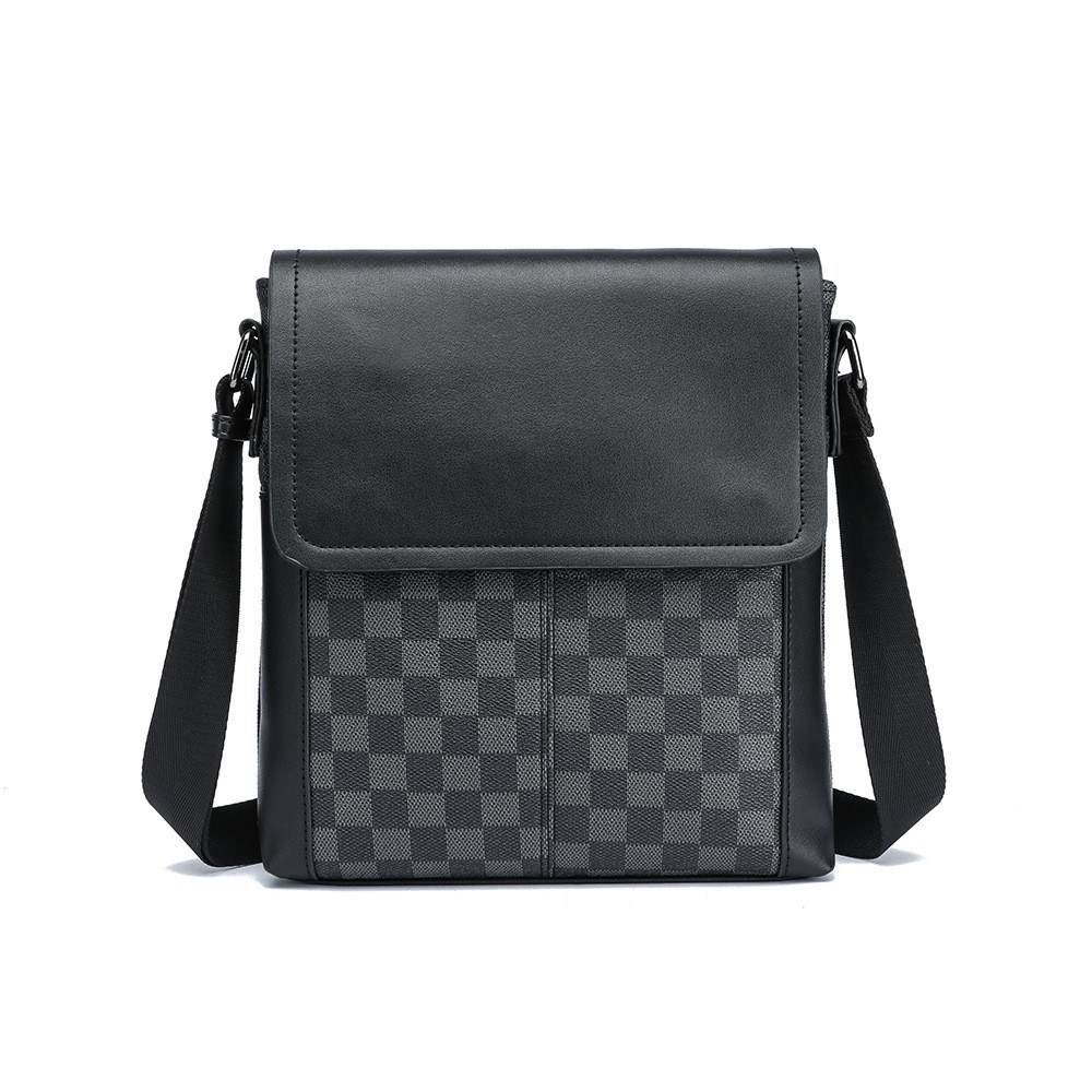 Bolso cruzado de cuadros para hombre