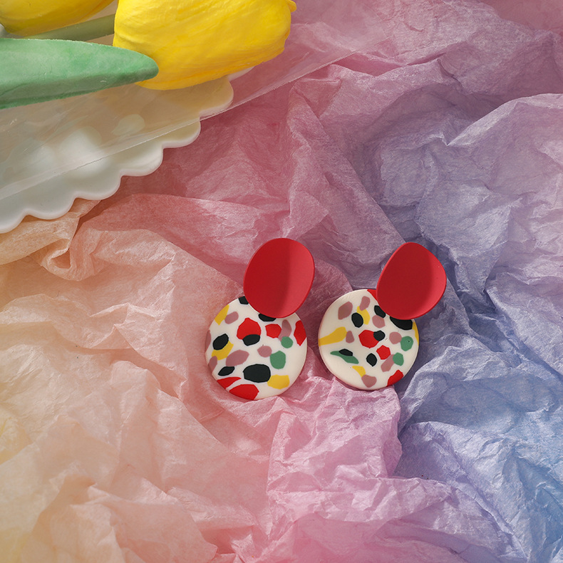 추상 기하학 귀걸이