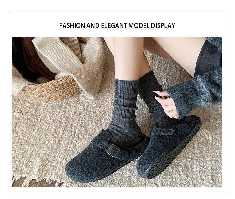 Vlněné pruhované ponožky