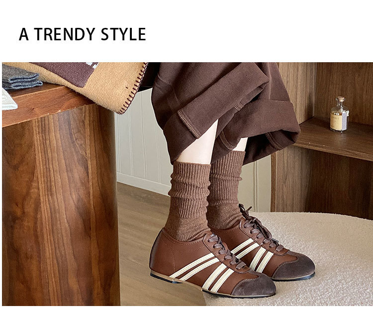 Vlněné pruhované ponožky