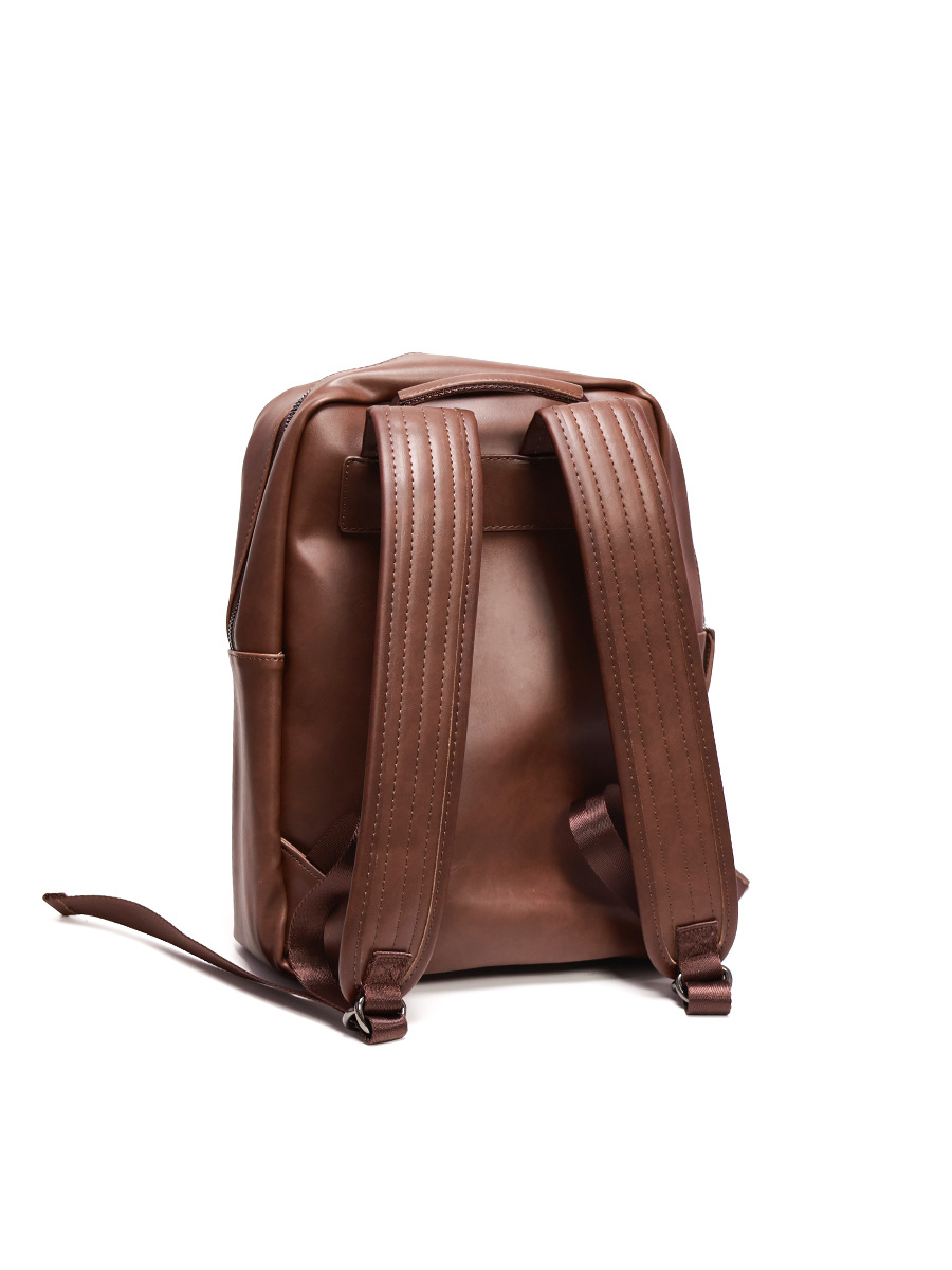 크레이지 호스 가죽 유니섹스 백팩