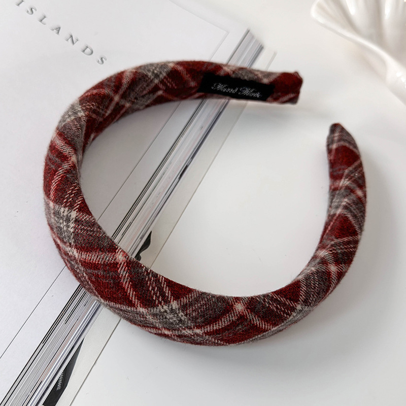 Diadema de Tela Estampado Preppy Vintage