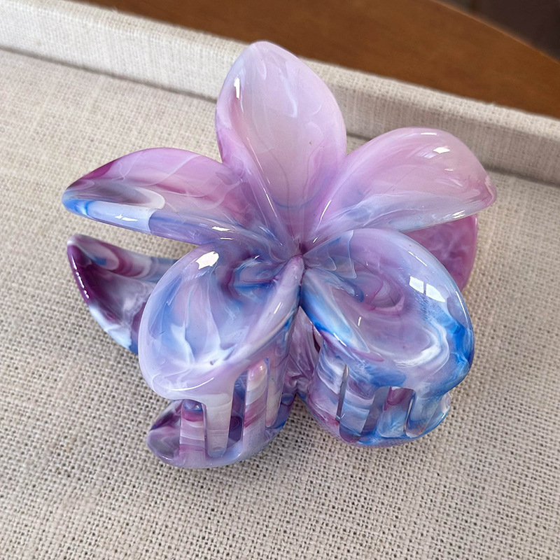 Jepit Rambut Cakar Bunga Ombre Dopamin