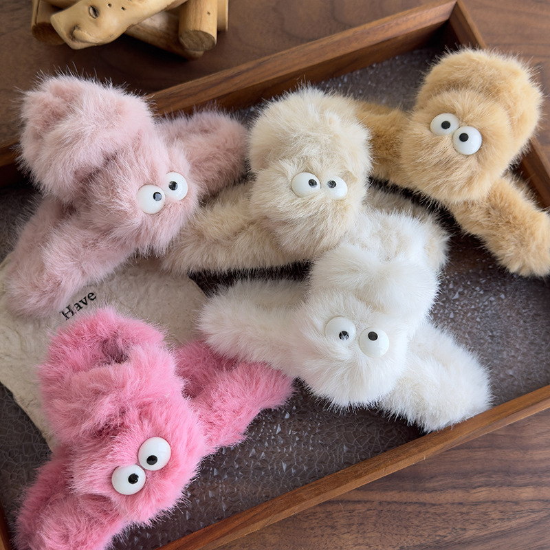 Άσχημο Γλυκό Πλισέ Κλιπ Μαλλιών με Μεγάλα Μάτια