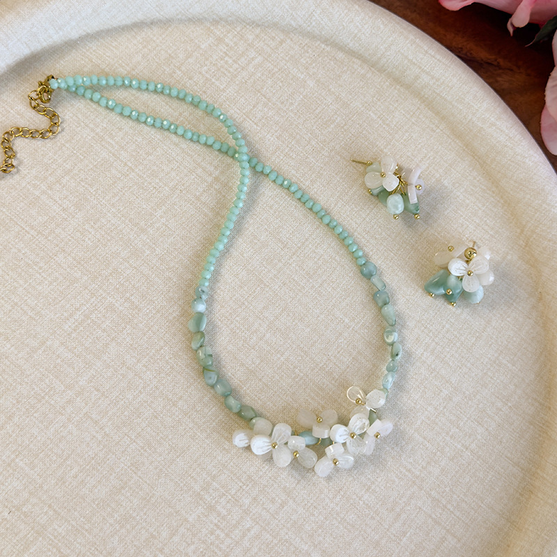 비즈 네크리스 & 이어링 세트