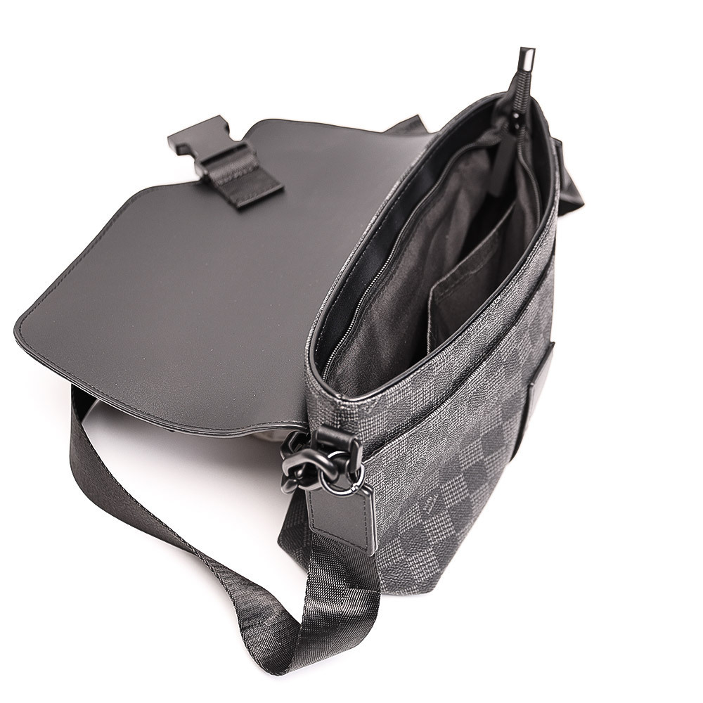 メンズチェック柄クロスボディバッグ