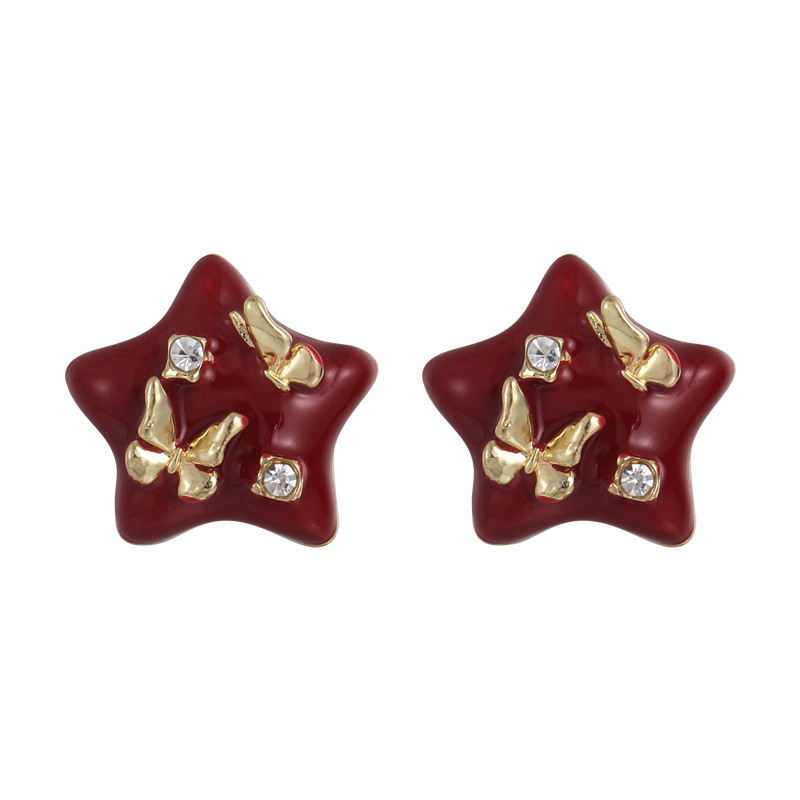 하트 리본 귀걸이