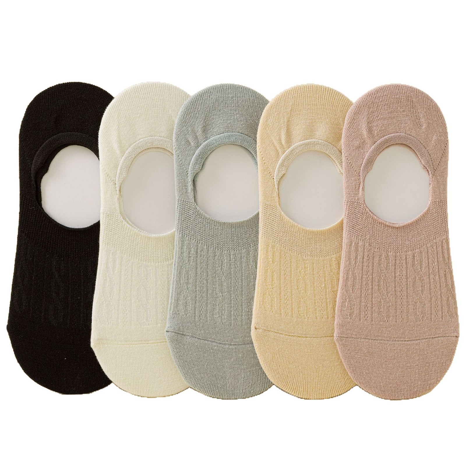 ถุงเท้ามองไม่เห็นตัดต่ำลายนูนไม่ลื่น