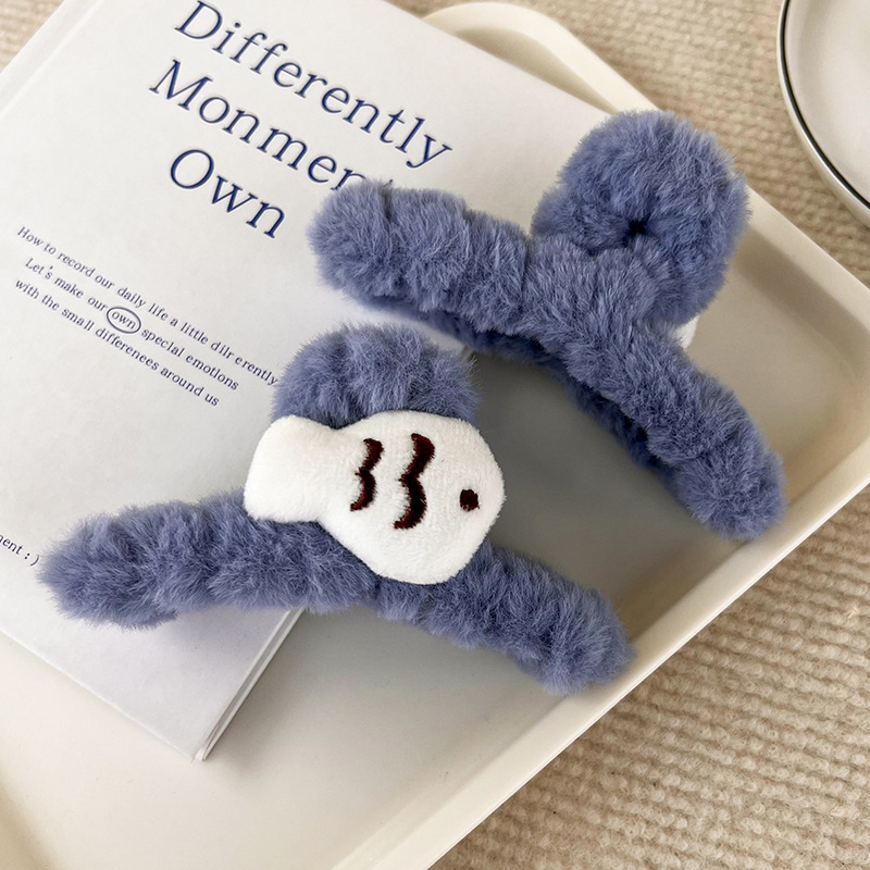 Blauer Goldfisch Plüsch Haarklemme