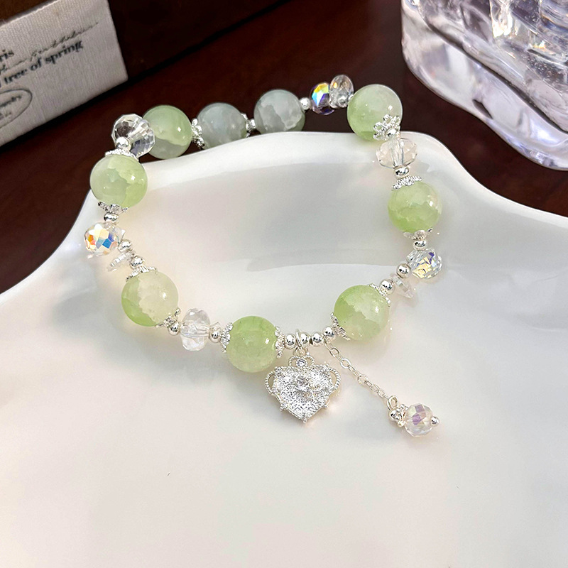 Kristallperlen-Armband mit Herz