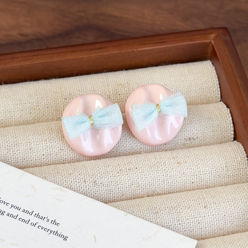 원형 에나멜 귀걸이