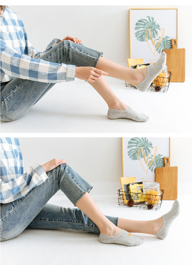여성용 코튼 노쇼 양말