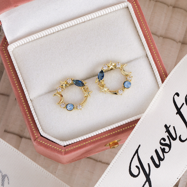 지르코니아 플라워 이어 스터드