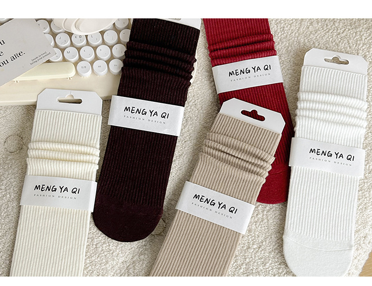 ถุงเท้ายาวถึงน่องผ้าฝ้ายสำหรับผู้หญิง