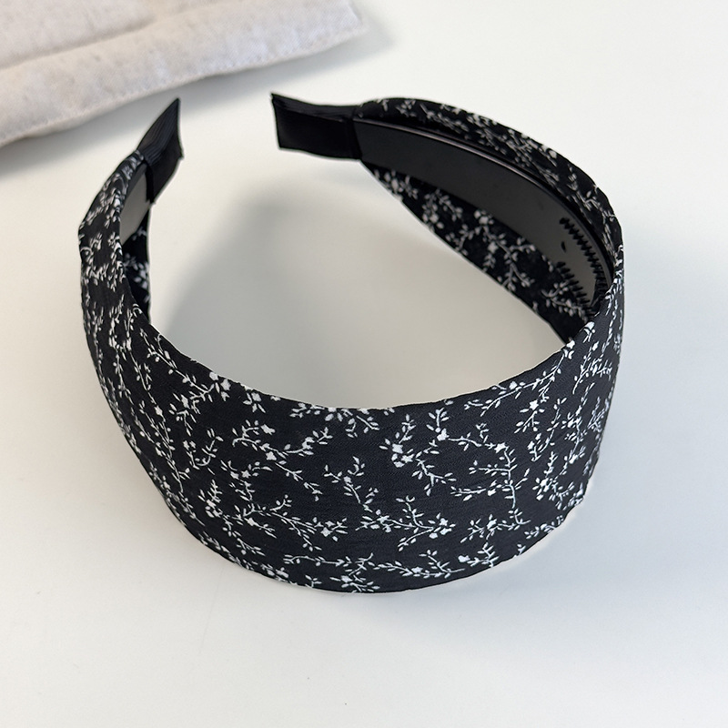 Diadema Ancha con Puntos y Flores