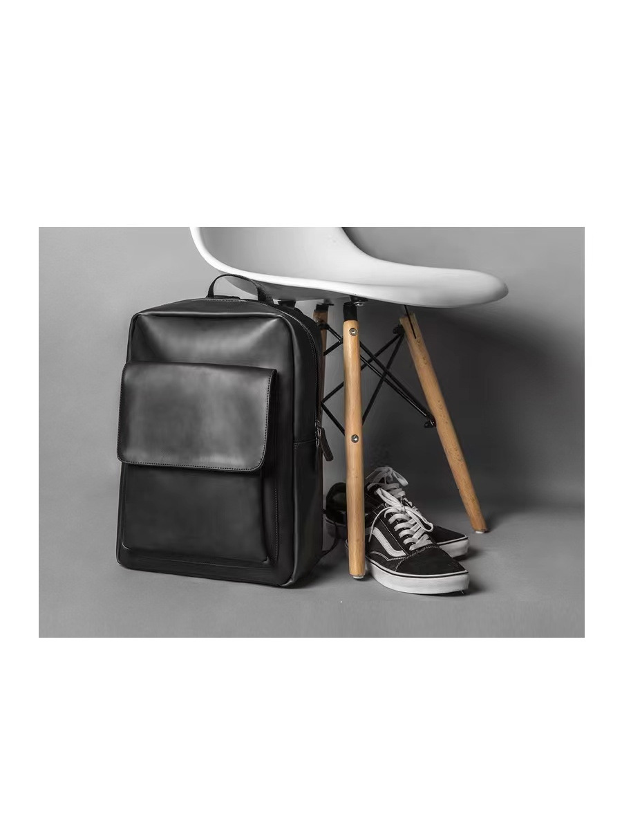 크레이지 호스 가죽 유니섹스 백팩