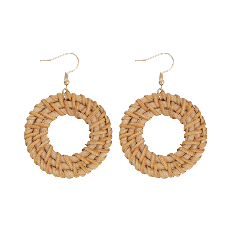 대나무 후프 귀걸이