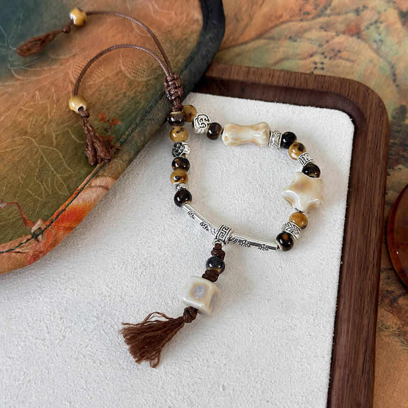 Регульований Керамічний Браслет зі Зірочками