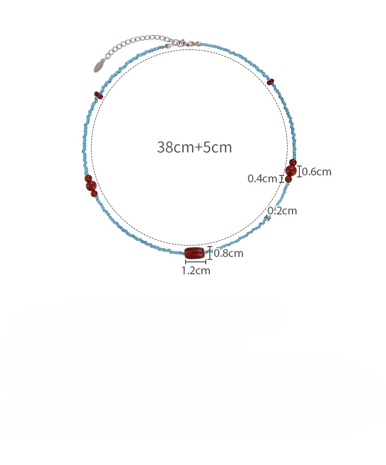 Rote Achat Perlenkette