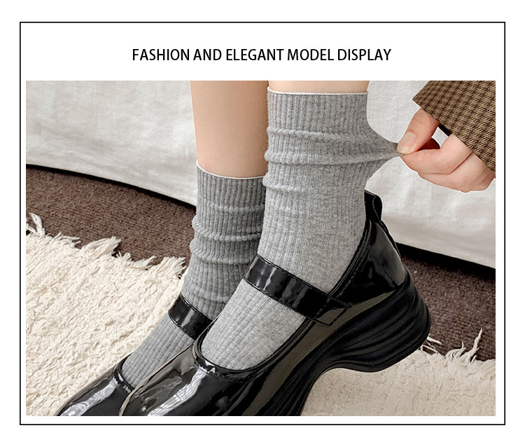 ถุงเท้ายาวถึงน่องผ้าฝ้ายสำหรับผู้หญิง