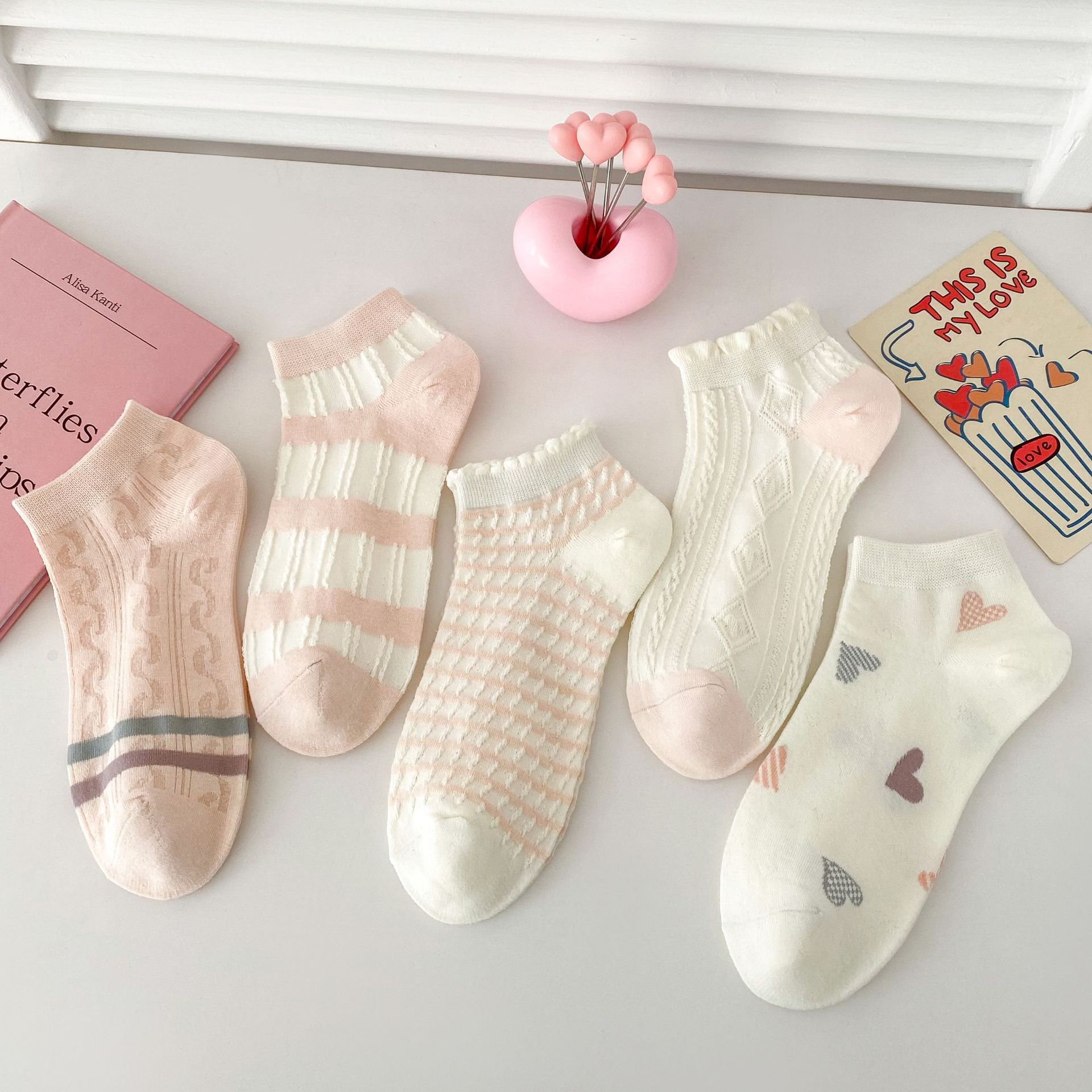 Bavlněné kotníkové ponožky