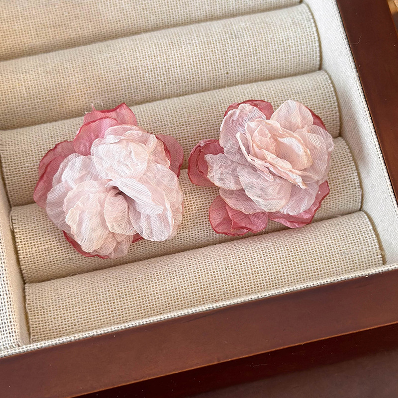 메쉬 플라워 이어링