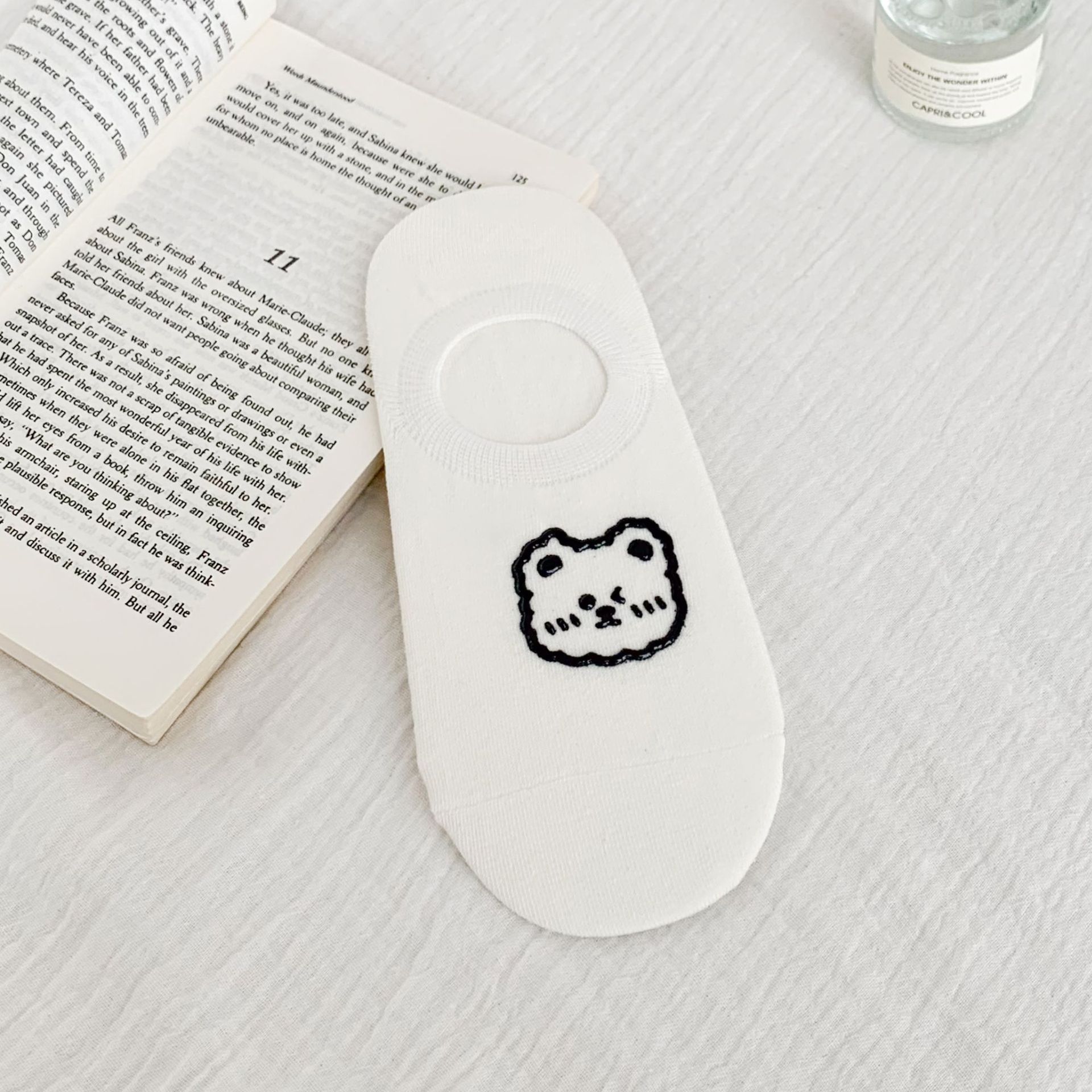 Κάλτσες No-Show με Print Cartoon Αρκούδα